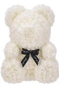 BlooquetBear-Polar | The Everlasting White Rose Bear (Eternal Rose Gift)